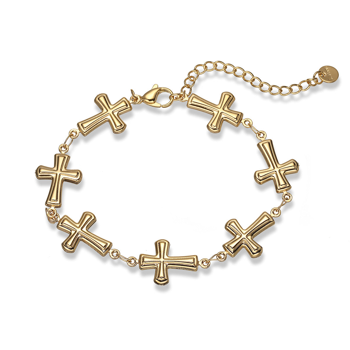 Fashion Cross Plated Stainless Steel Bracelet for Women