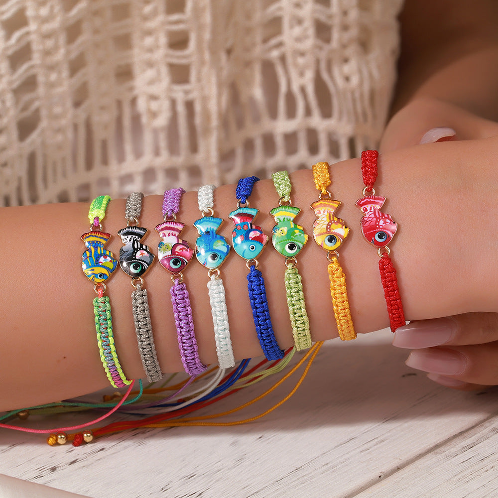 Casual Cartoon Fish Alloy Acrylic Bracelet for Women and Men