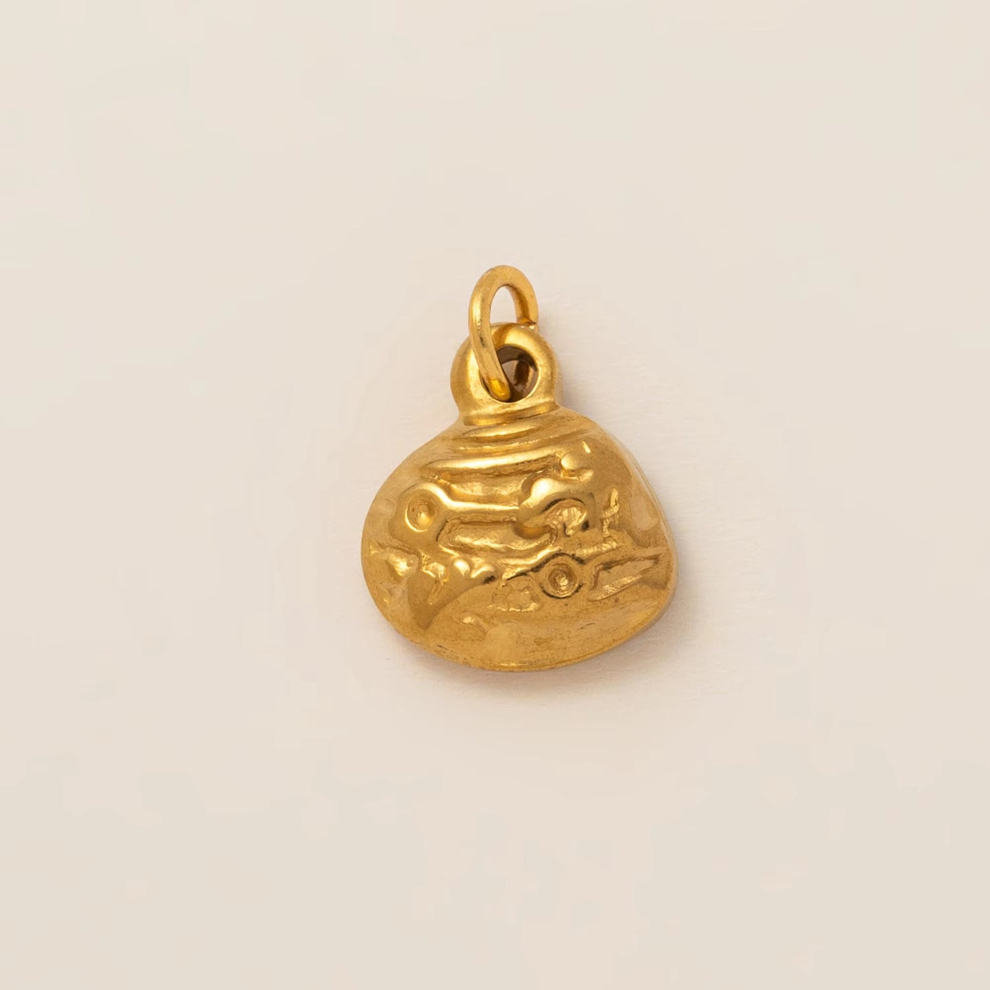 Vintage 18K Gold Plated Stainless Steel Pendant Charm Bar PVD Coated