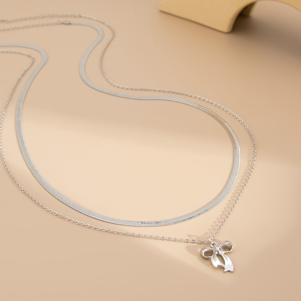 Casual Polished Alloy Snake Chain Body Chain with Bow for Women