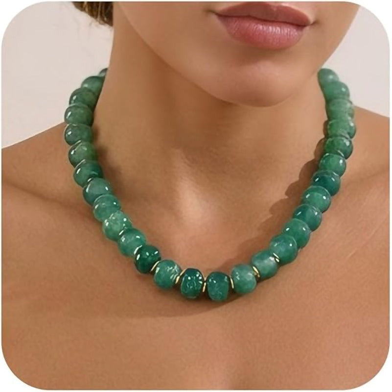 Bohemian Casual Geometric Resin Acrylic Necklace for Women