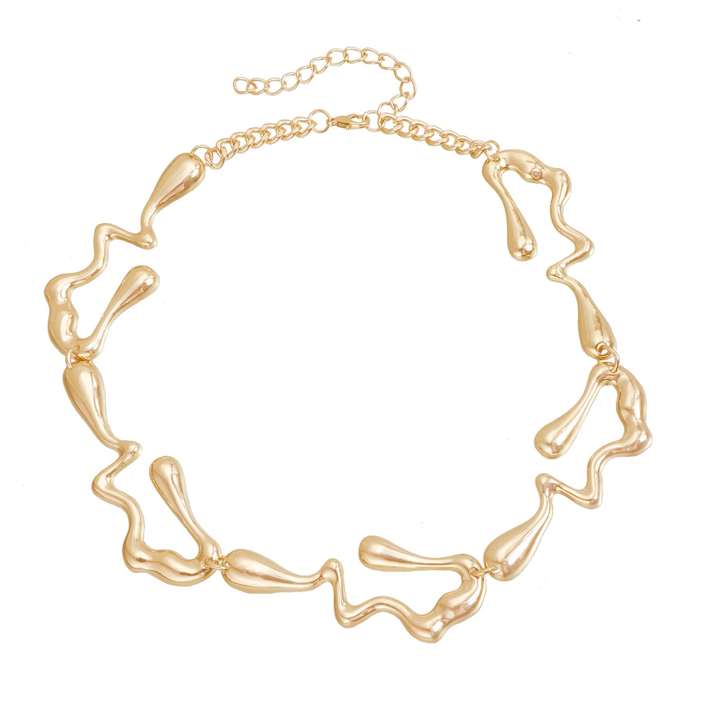 Vintage Elegant Geometric Alloy Plated Irregular Necklace Set for Women