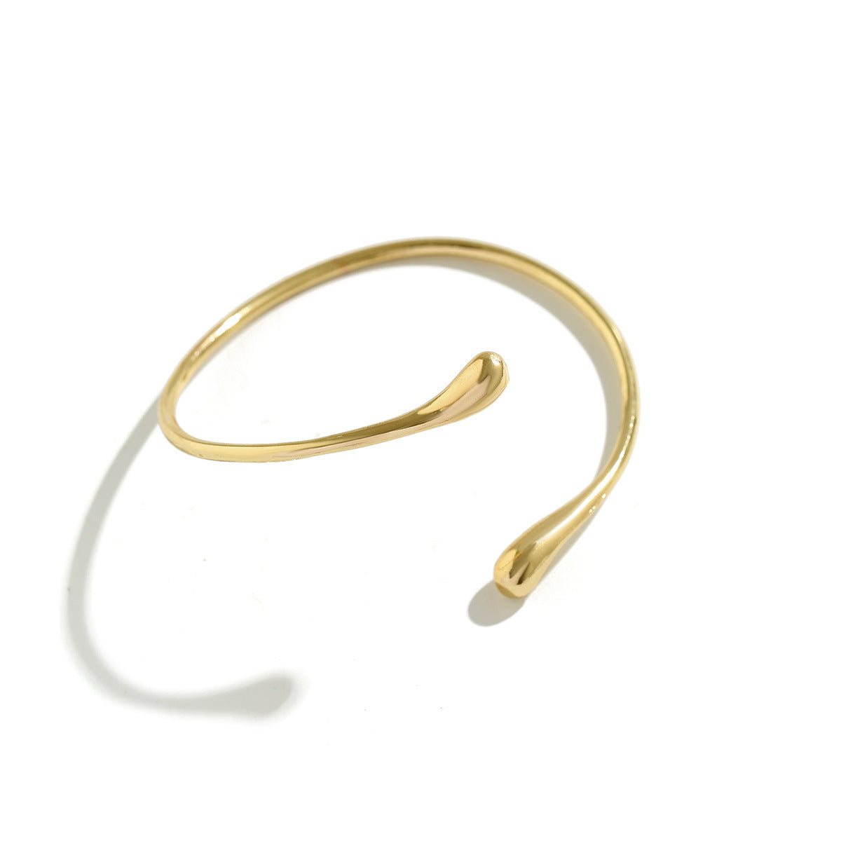 Set di bracciali a polsino aperto geometrici minimalisti in lega di zinco con finitura galvanica