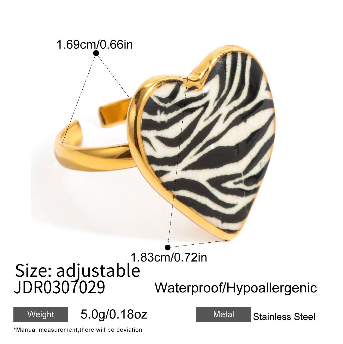 Anillo Ajustable Minimalista con Forma de Corazón de Acero de Titanio para Mujer, Accesorio de Moda de Acero Inoxidable