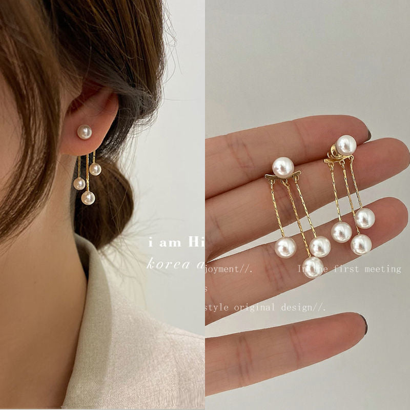 Orecchini vintage in lega placcata con pois quadrati e rotondi per donna
