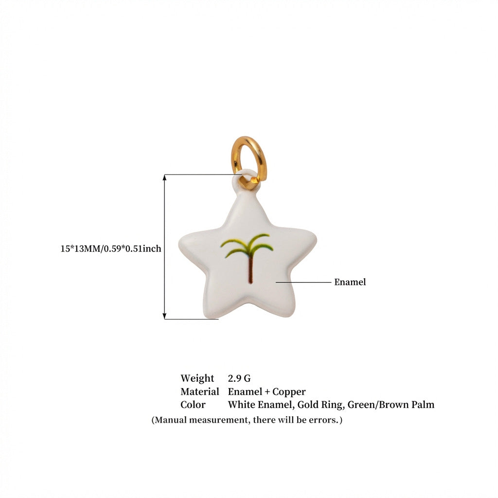 Minimalist Luxury Star Stainless Steel Plated Pendant Necklace 18K Gold Unisex