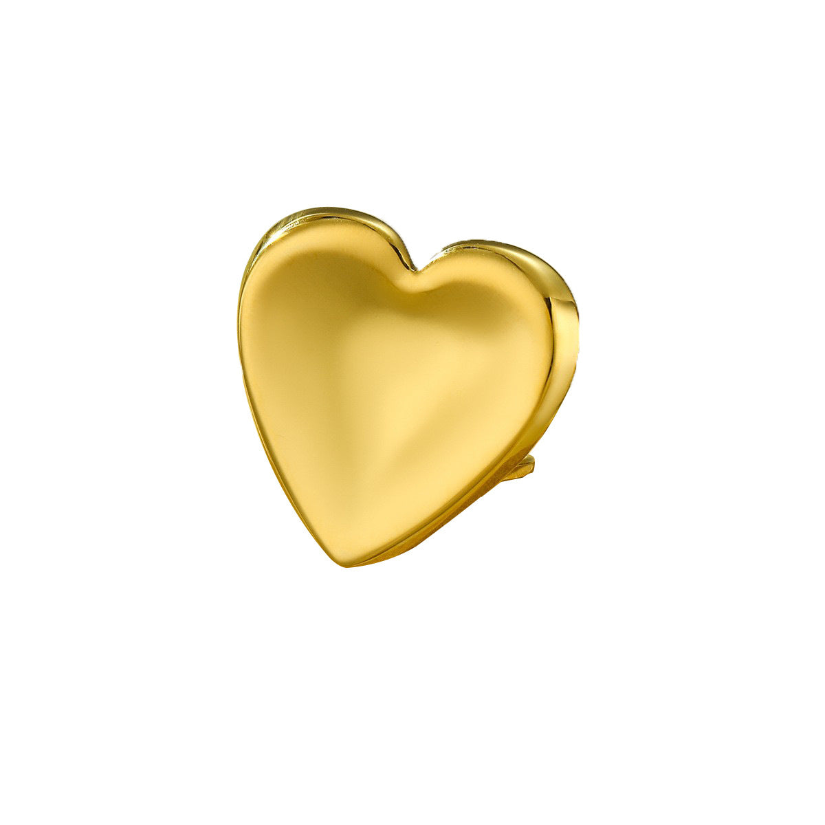 Luxury Minimalist 18K Gold Plated Geometric Heart Open Ring Titanium Steel Jewelry for Women