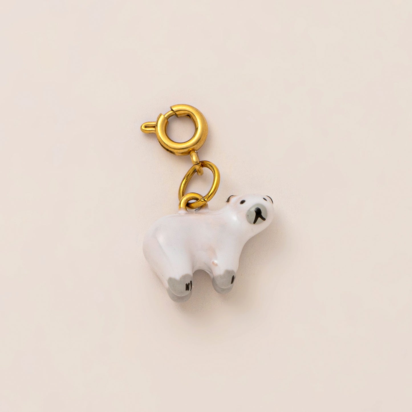 Charm a barra con ciondolo a stella in acciaio inossidabile placcato oro 18 carati vintage
