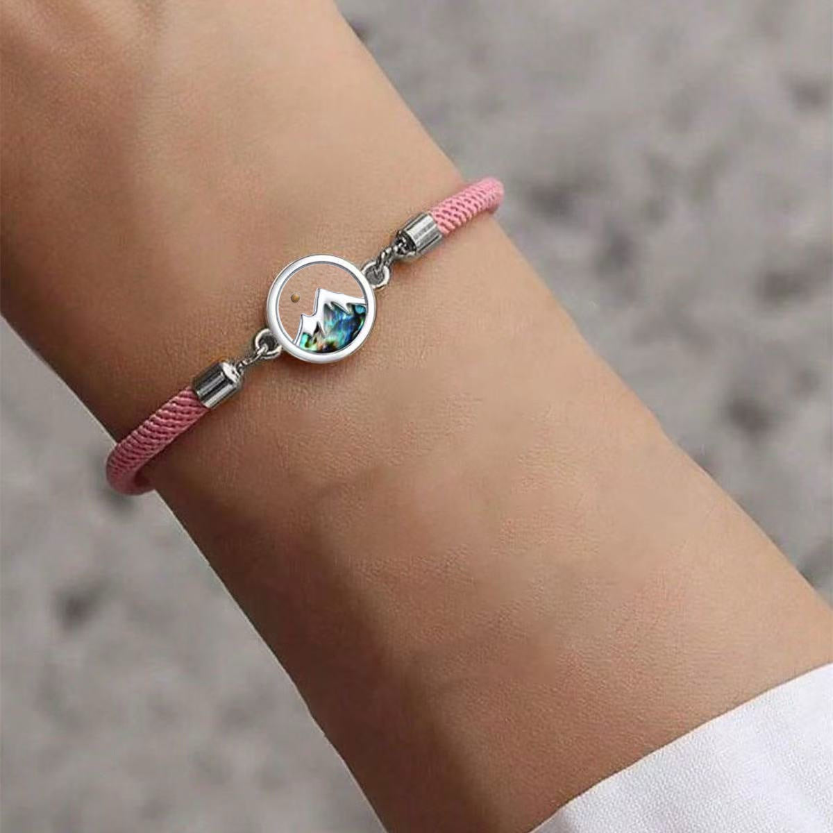 Braccialetto regolabile in stile etnico con nodo albero della vita e dettagli in acciaio inossidabile per uomo e donna