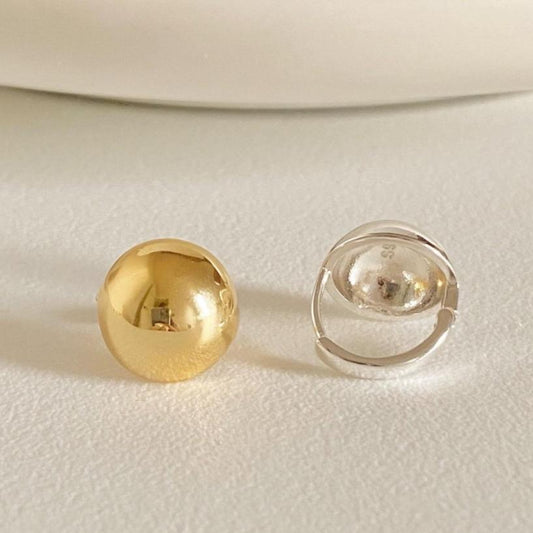 Orecchini Minimalisti Geometrici Rotondi in Argento Sterling 925