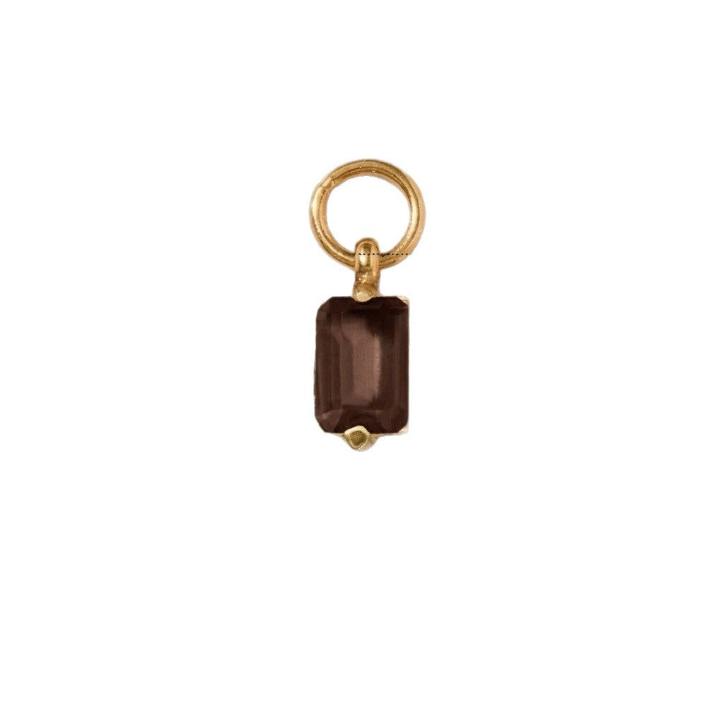 Charm a barra a stella in acciaio inossidabile placcato PVD oro 18 carati vintage