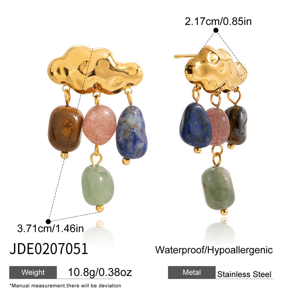 Collana pendente geometrica in acciaio al titanio con finitura placcata da donna, catena leggera di lusso per maglione