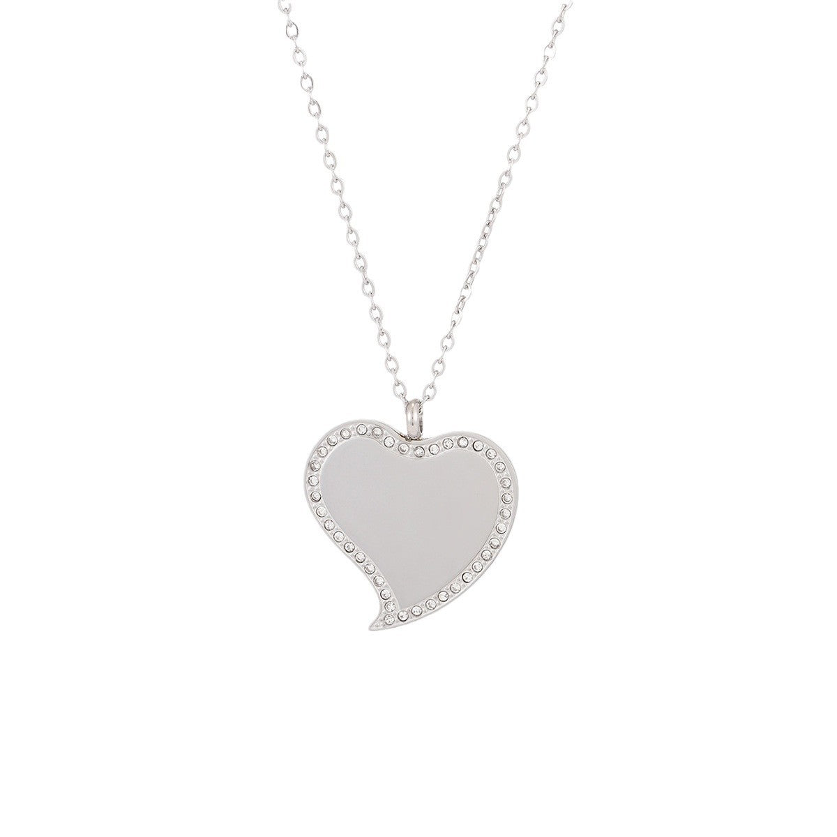 Collar minimalista de acero inoxidable chapado en oro de 18 quilates, geométrico redondo con colgante de circonita cúbica para mujer, barra de dijes de bricolaje