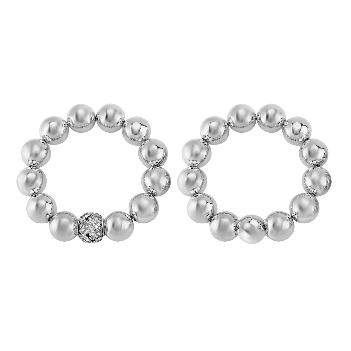 Collar Minimalista de Perlas Sintéticas Geométricas de Estilo Vintage con Acentos de Pedrería para Mujer