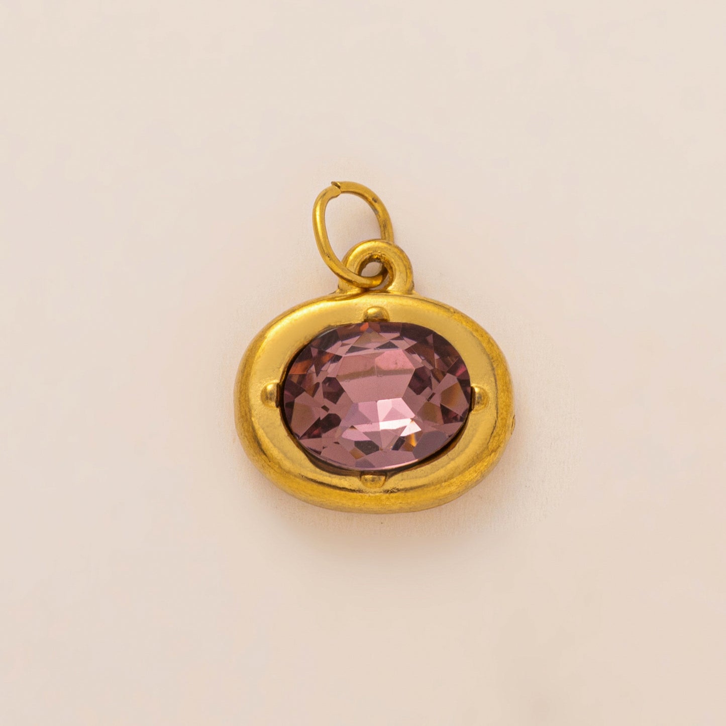 Vintage 18K Gold Plated Stainless Steel Abstract Pendant Charm Bar PVD Coated