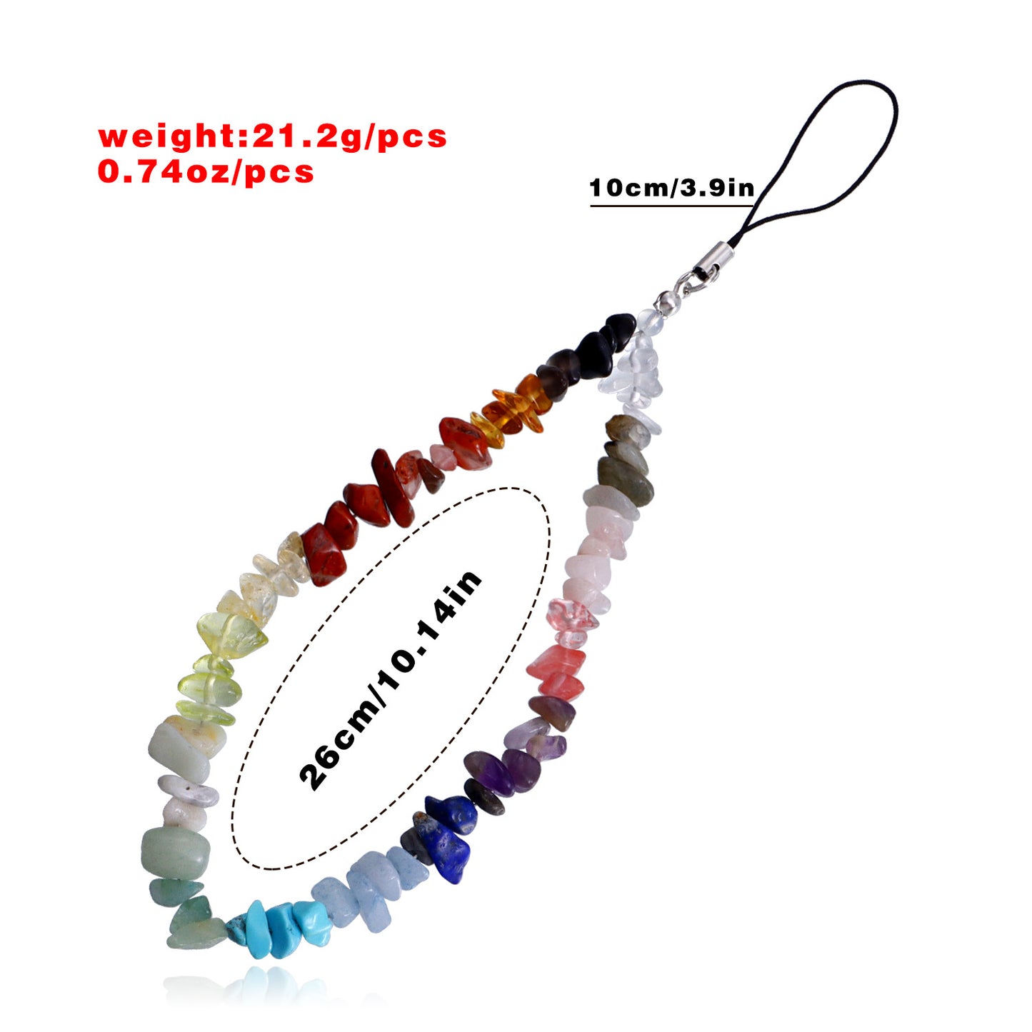 Sweet Colorful Turquoise Fruit Acrylic Phone Charm with Plated Steel Rope