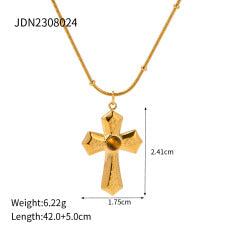 Geometric Tiger Eye Pendant Necklace in Stainless Steel with Plated Finish for Women Minimalist Locket Chain Jewelry