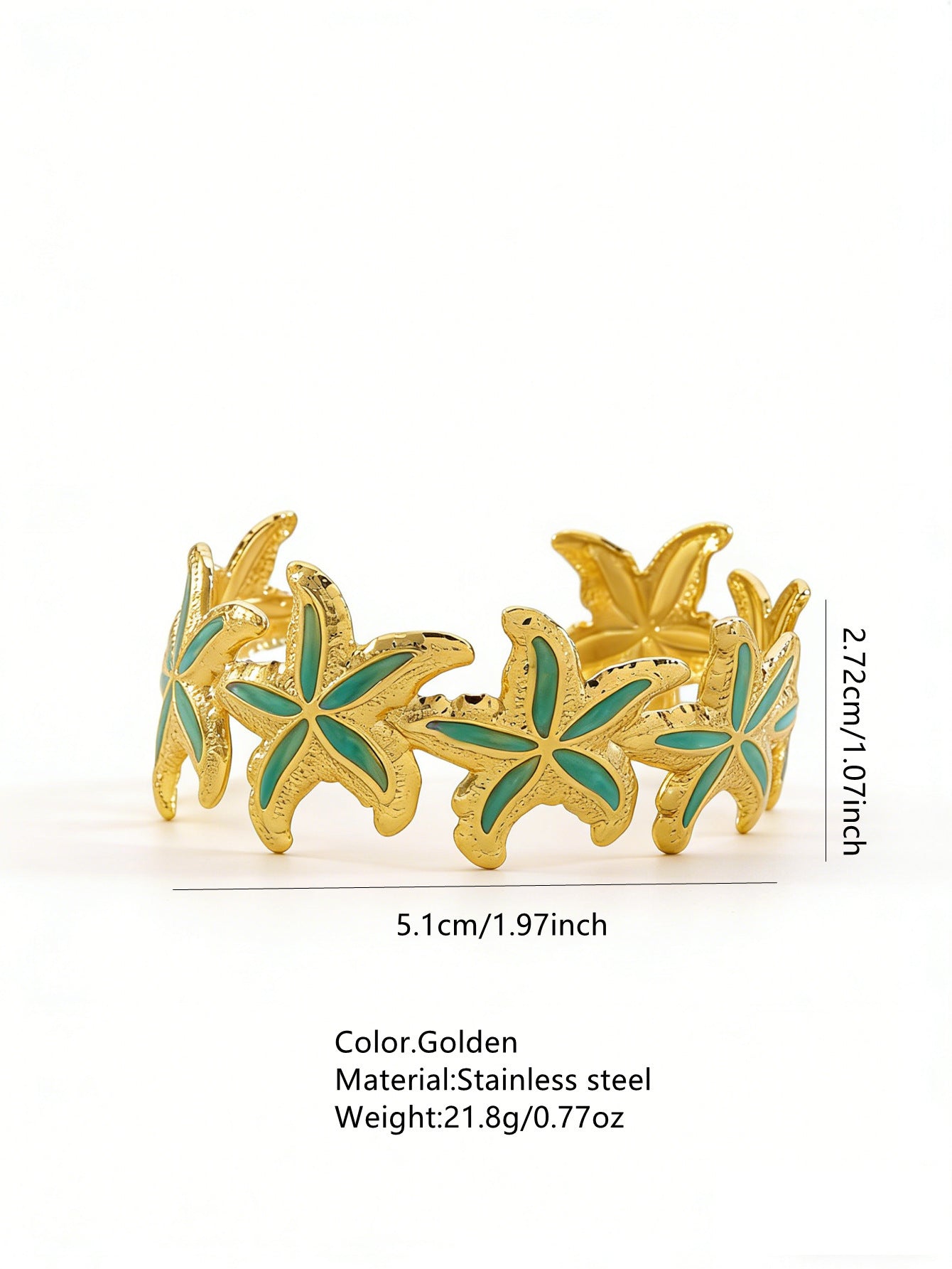 Elegante Pulsera Abierta de Lujo Floral con Esmalte de Aceite de Acero Inoxidable y Titanio con Cereza