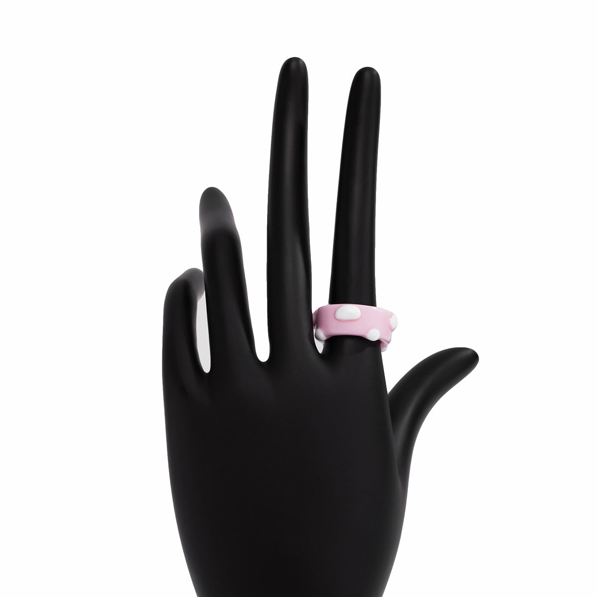 Minimalist Sweet Animal Frog Floral Resin Ring for Women