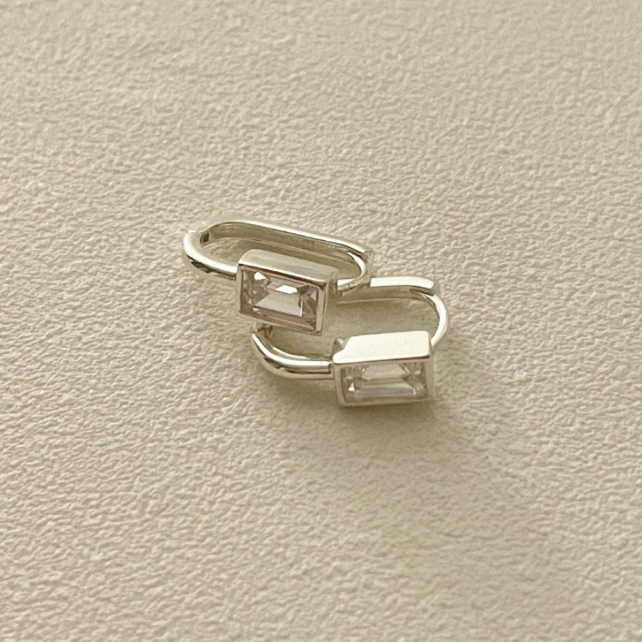Pendientes Minimalistas de Plata de Ley 925 con Forma de Gota de Agua y Perla Incrustada para Mujer