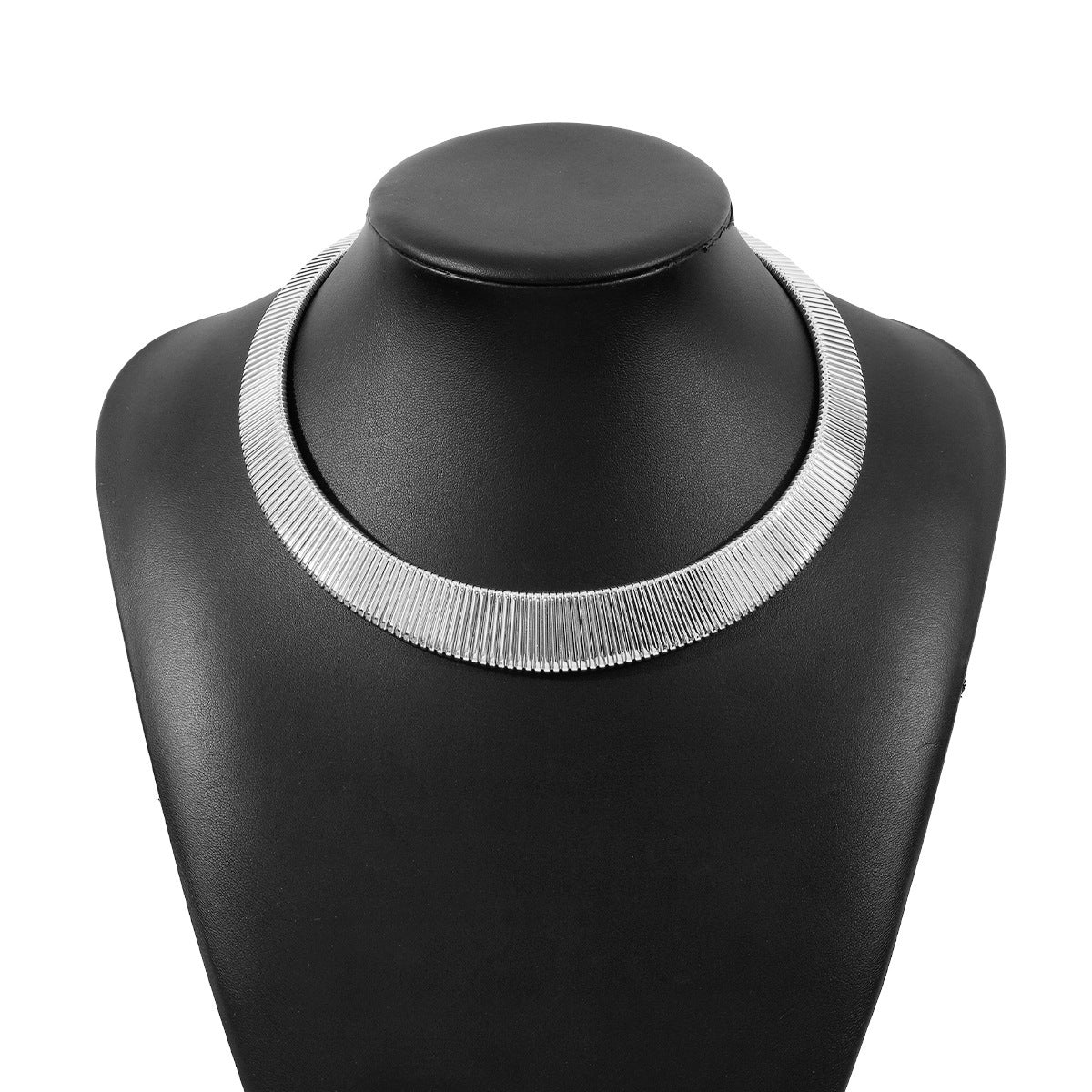 Vintage Punk Geometric Wide Band Choker Necklace for Women