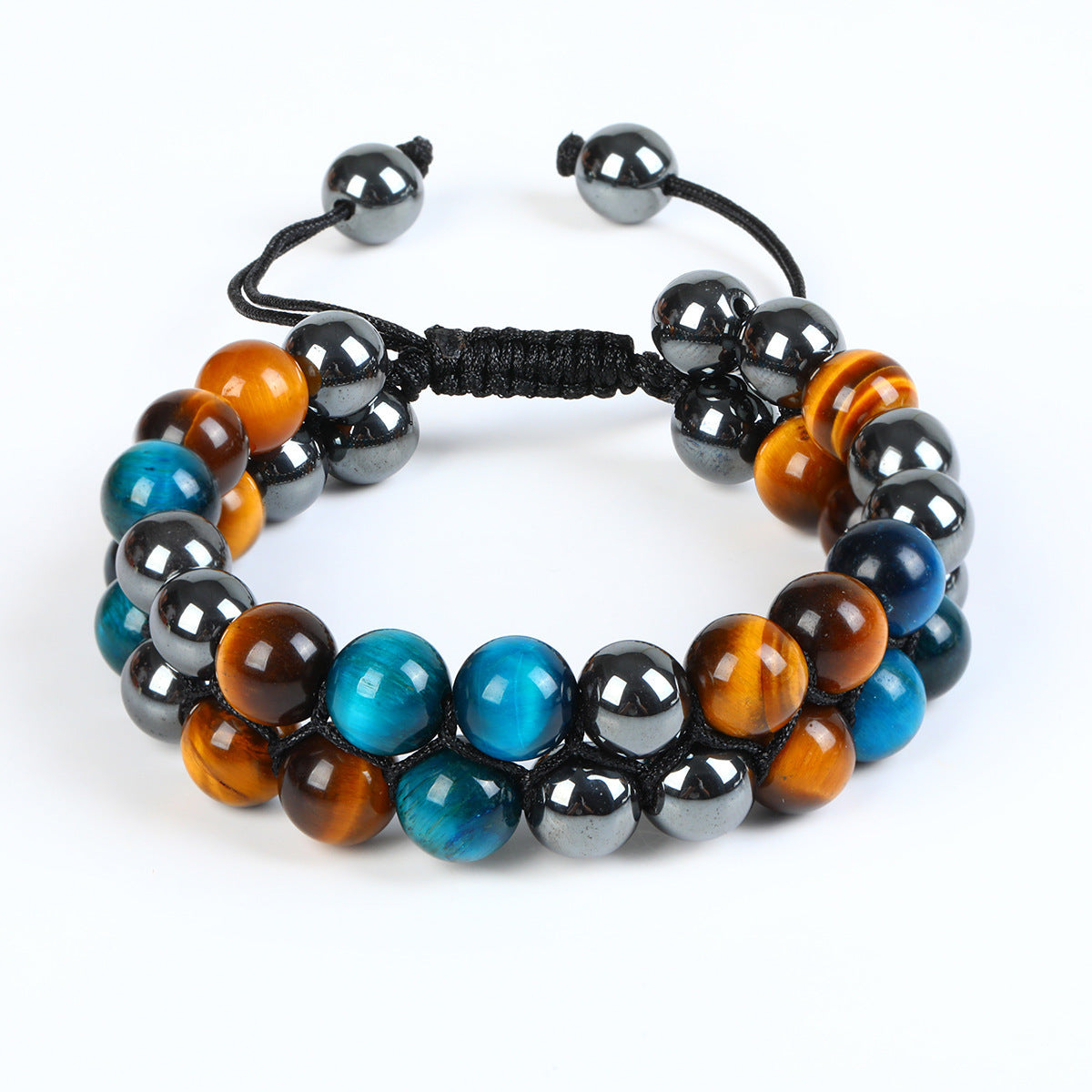 Unisex Animal Charm Alloy Bracelet with Natural Turquoise Agate and Crystal Stones