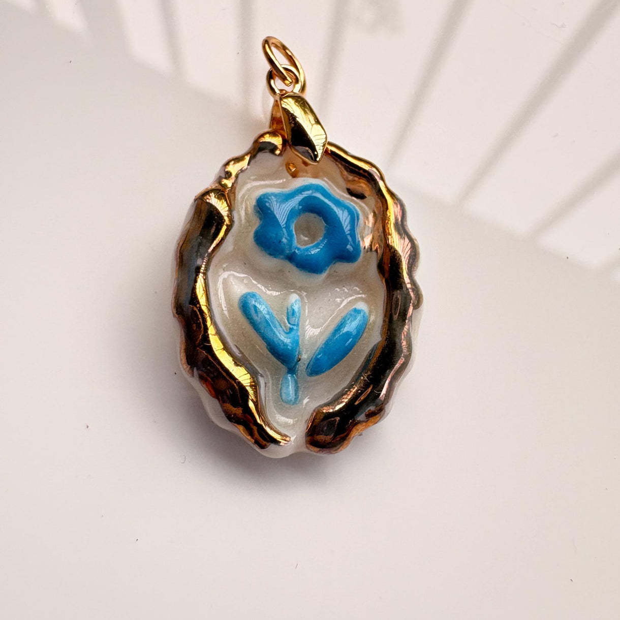 Colorful Floral Round Oval Geometric Plated Stainless Steel Necklace