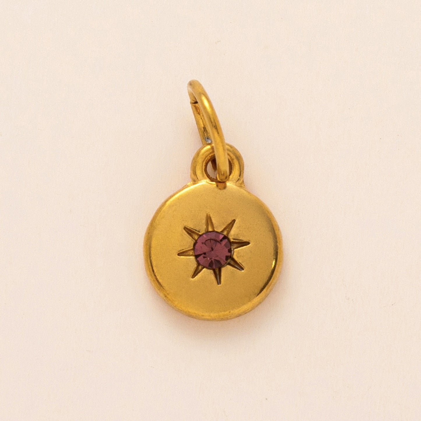 Vintage Round Stainless Steel 18K Gold Plated PVD DIY Charm Bar
