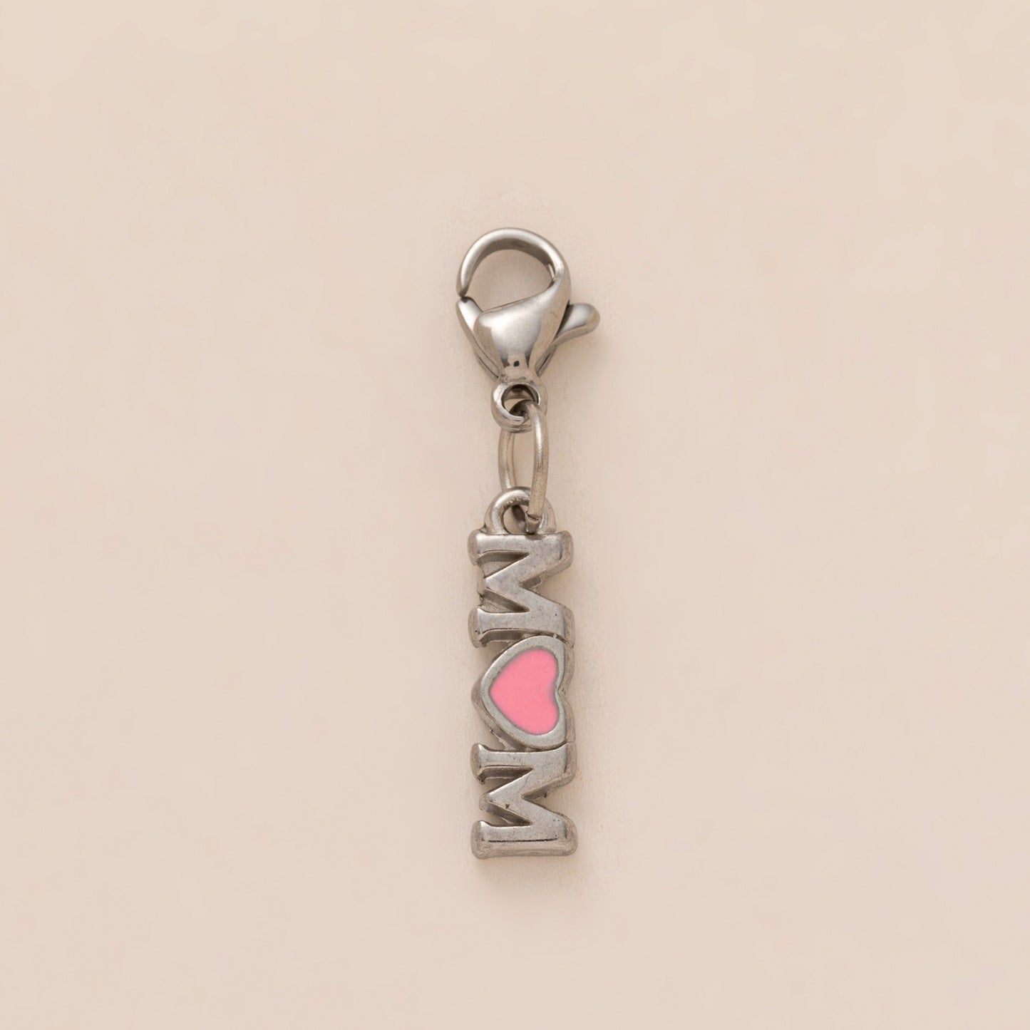 Minimalist Elegant Striped Heart Geometric Brass 18K Gold Plated Charm Bar