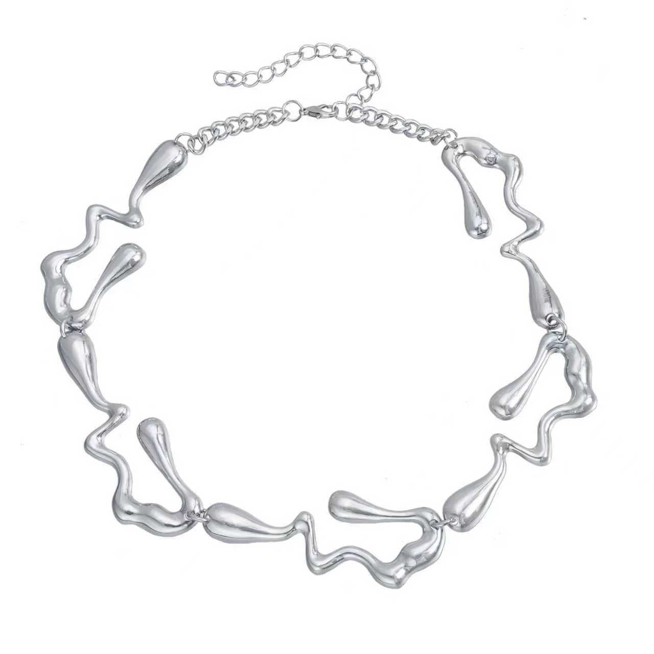 Vintage Elegant Geometric Alloy Plated Irregular Necklace Set for Women