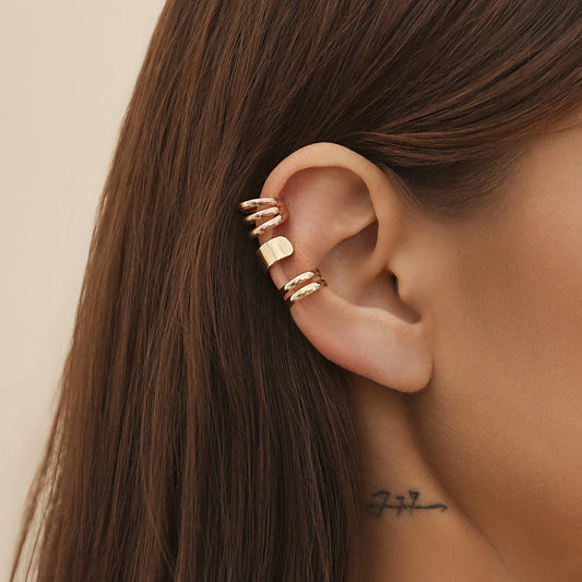 Sweet Minimalist Geometric Plated Alloy Earrings for Women
