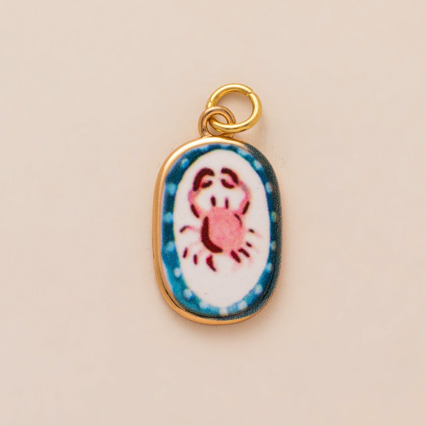 Vintage Gold Plated Brass Floral Heart Charm Bar for Unisex