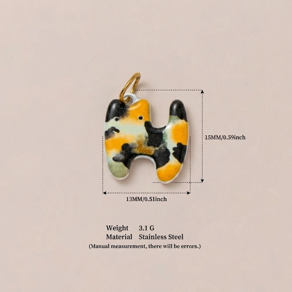 Luxury 18K Gold Plated Stainless Steel Animal Charm Bar