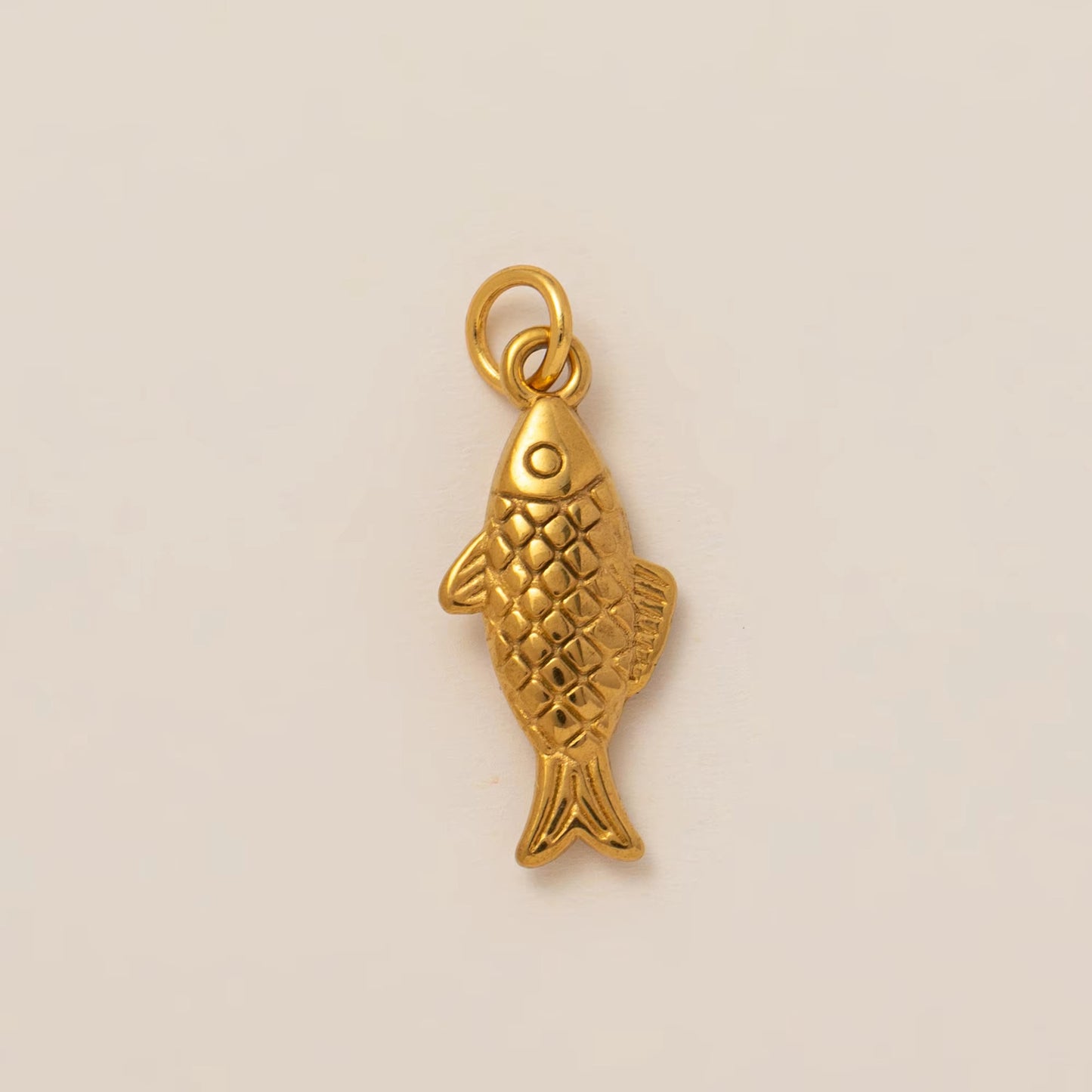 Vintage 18K Gold Plated Stainless Steel Pendant Charm Bar PVD Coated