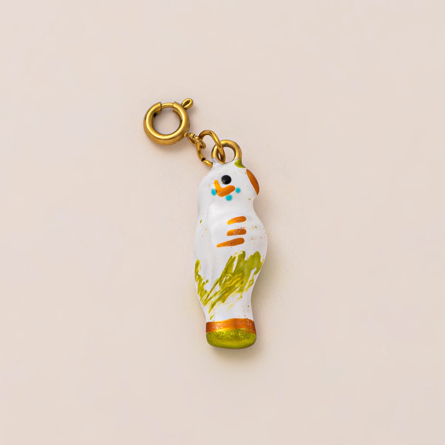Charm a barra con ciondolo a stella in acciaio inossidabile placcato oro 18 carati vintage