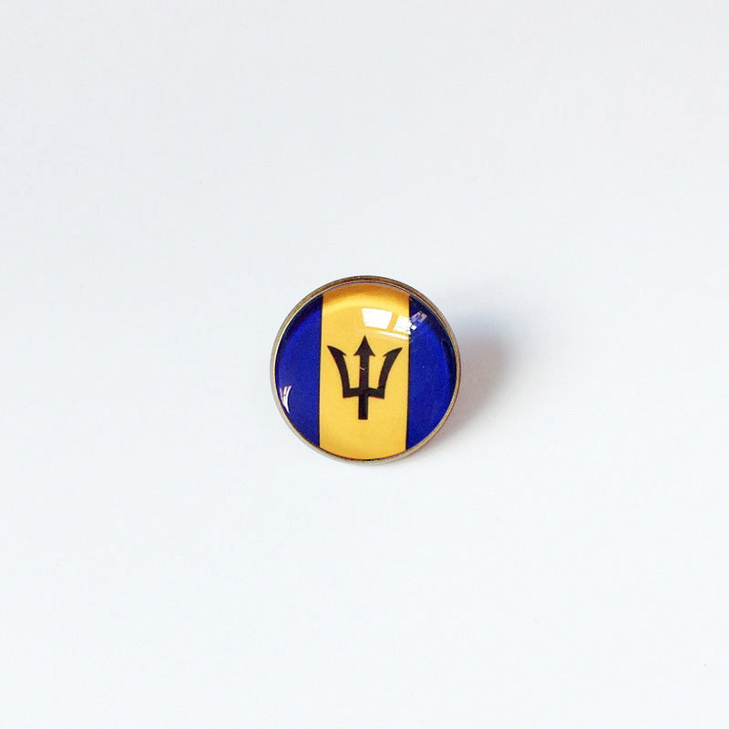 Pin de Solapa de Aleación Esmaltado Personalizado con Diseño de Bandera del Mundo para Hombres y Mujeres