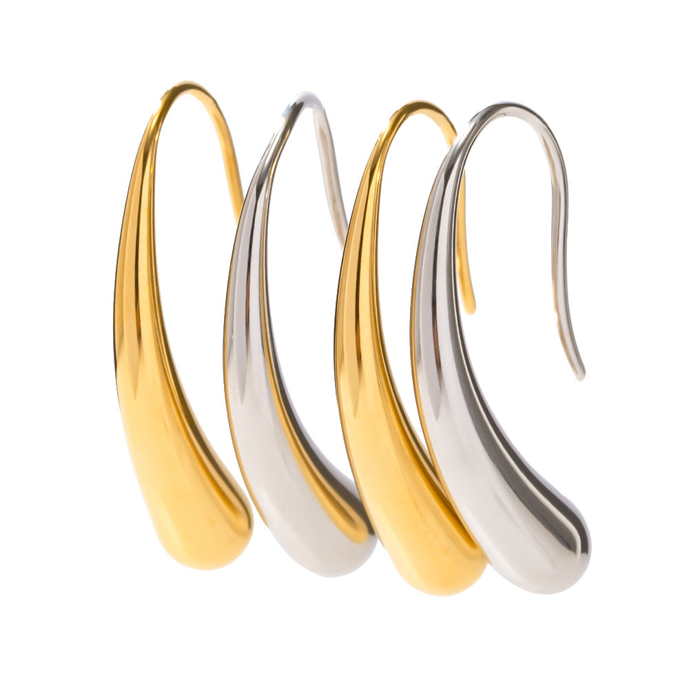 Irregular Geometric Stainless Steel Earrings with Gold Plating for Women, Instagram-Inspired Fashion Jewelry