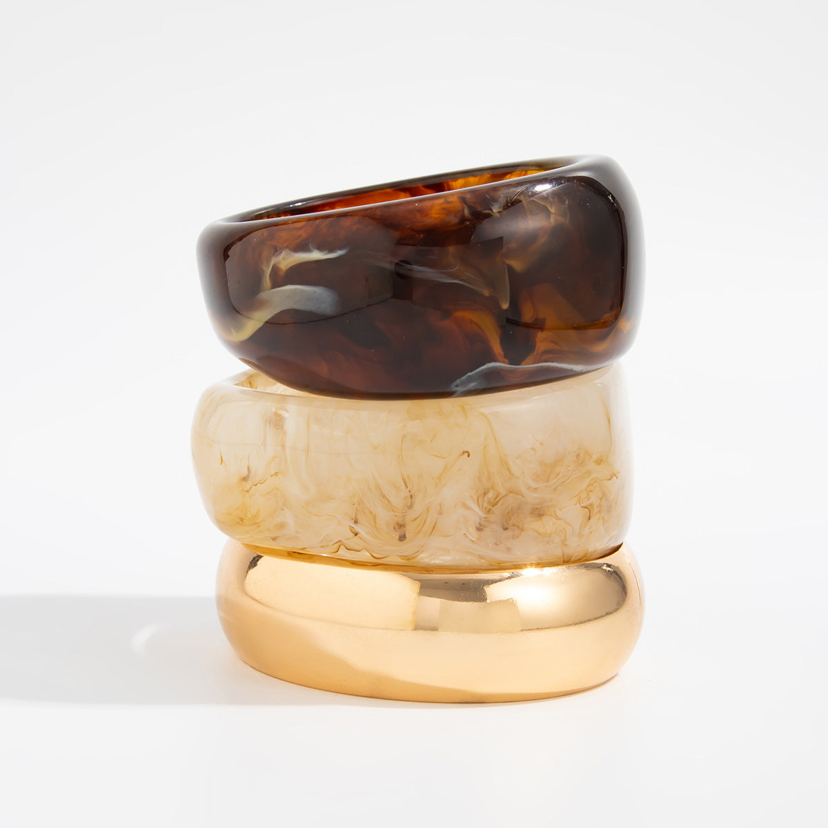 Vintage Geometric Gradient Resin Bracelet