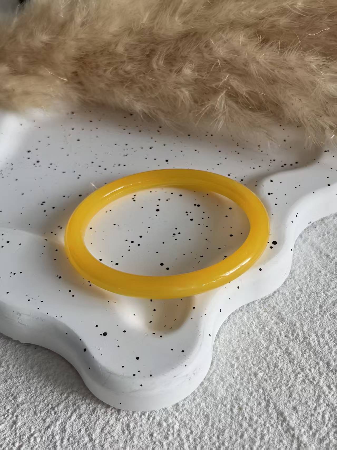 Vintage Minimalist Gold Plated Square Round Acrylic Gradient Beaded Bracelet