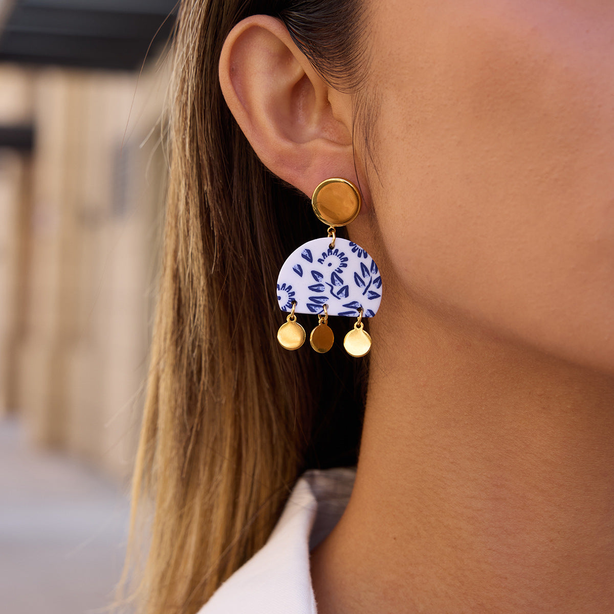 Pendientes de tuerca minimalistas geométricos de titanio y acero con acabado chapado para mujer, joyería hipoalergénica de acero inoxidable para la oreja