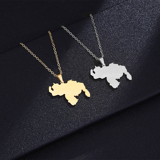 Geometric Stainless Steel Pendant Necklace with Plated Finish for Unisex, Fashionable Everyday Wear