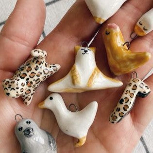 Geometric Animal Stainless Steel Plated Drip Oil Pendant