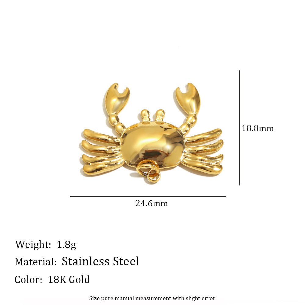 18K Gold Plated Stainless Steel Bow Star Charm Bar for Women