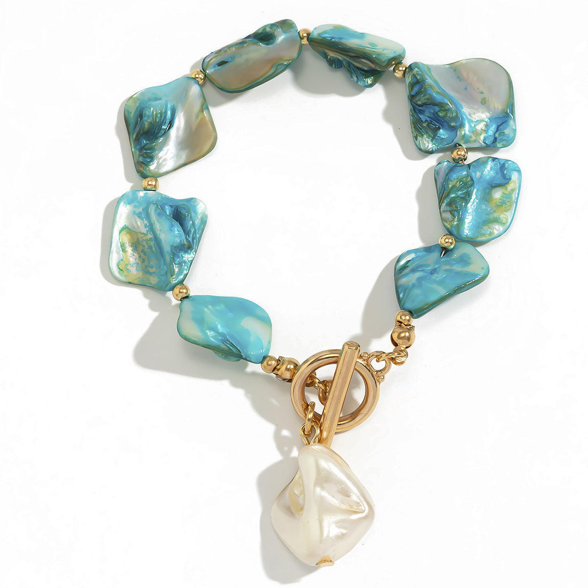 Sweet Geometric Star Shell Alloy Plated Necklace for Women
