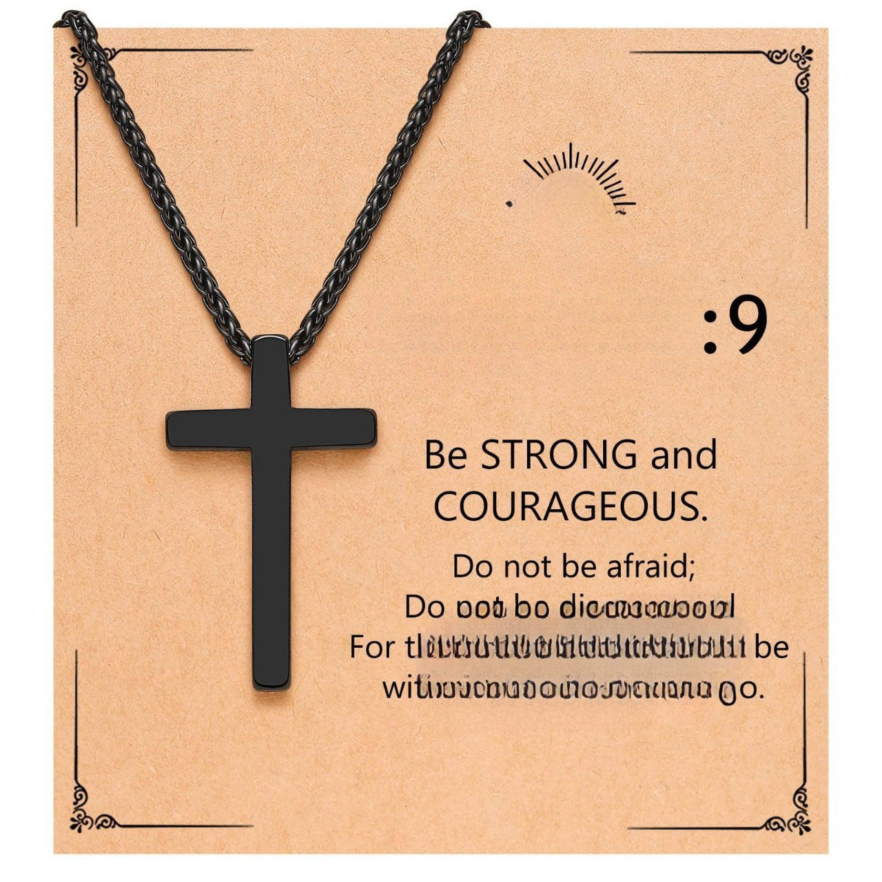 Streetwear Stainless Steel Plated Cross Pendant Necklace Snake Chain Unisex
