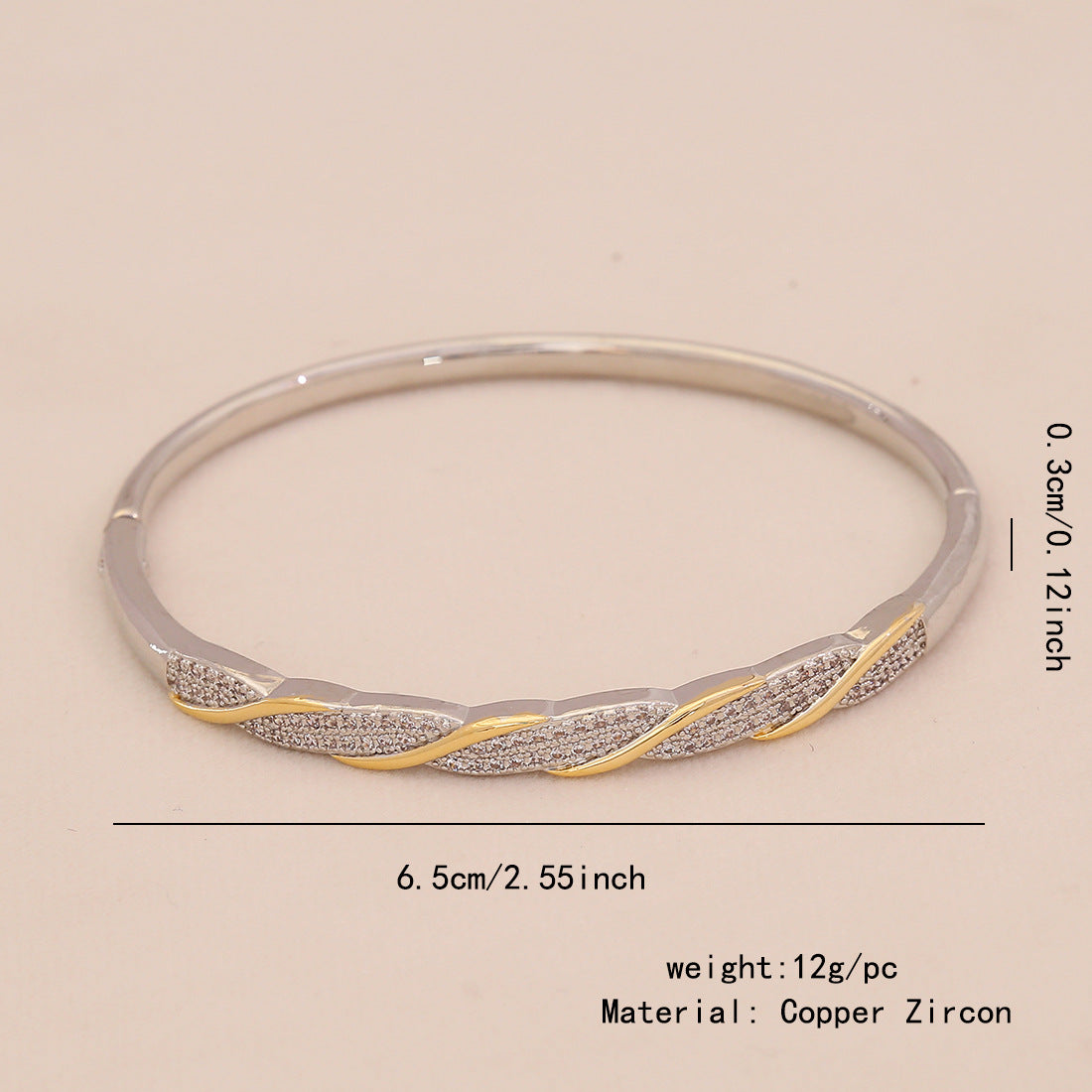 Bracciale personalizzato con catena a serpente in rame color oro con testa di leopardo e micro-intarsio a forma di cuore