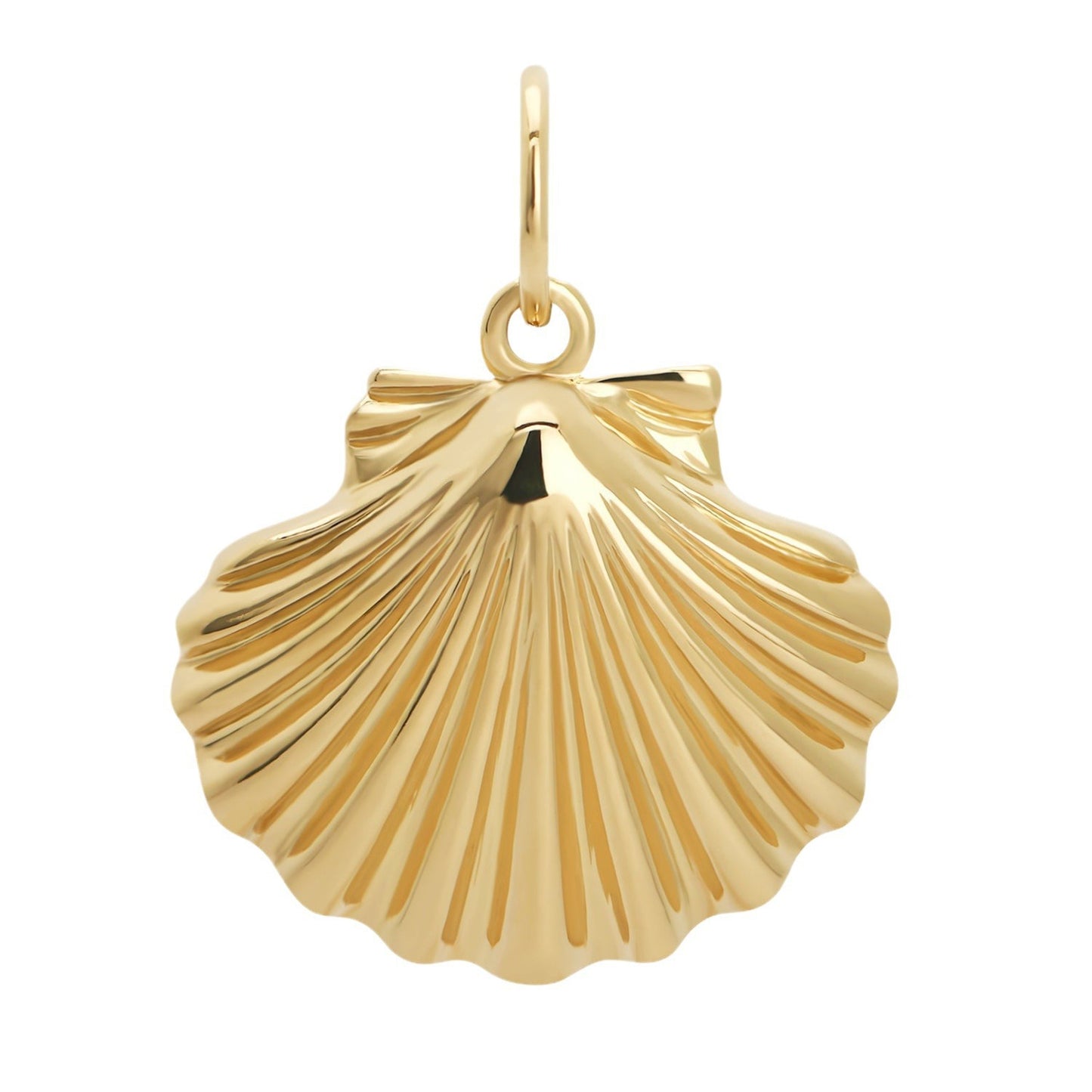 Minimalist Geometric Shell Gemstone Pendant Brass Plated Necklace DIY Charm Bar