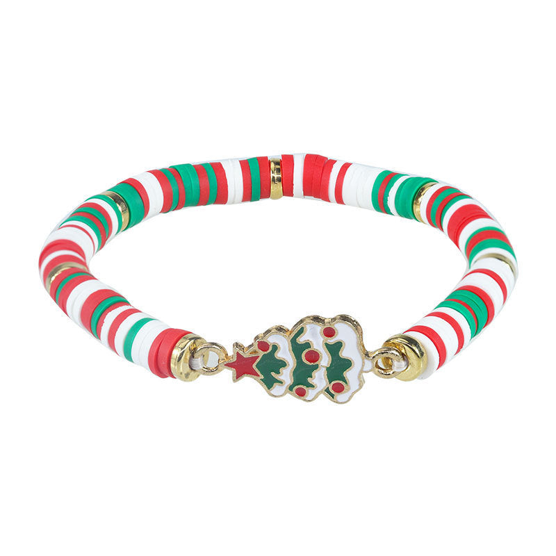 Christmas Letter Alloy Charm Bar Bracelet Unisex DIY Handmade