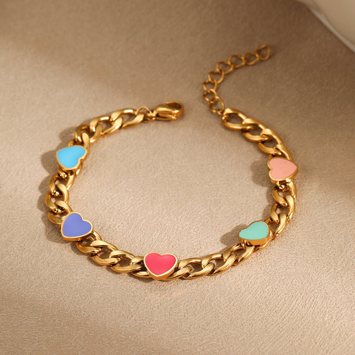 Fashionable Heart-Shaped Stainless Steel Necklace with 18K Gold Plating for Women, Minimalist Geometric Pendant on Standard Chain