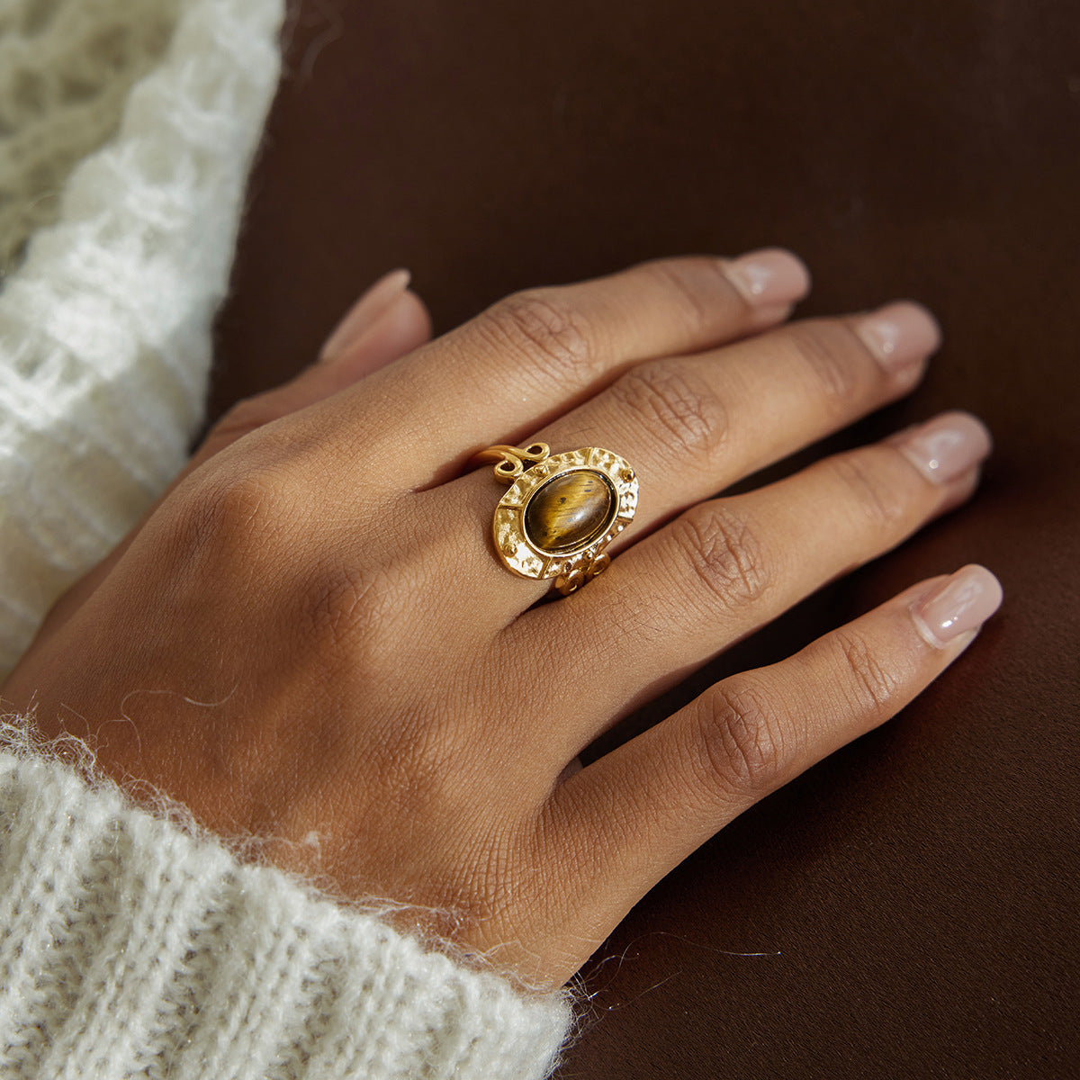Set di orecchini e anello minimalista con stella geometrica, luna, nuvola e universo in acciaio al titanio galvanizzato da donna
